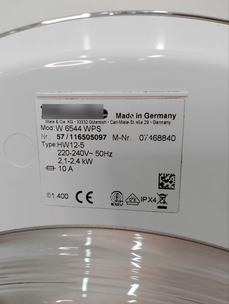 Стиральная машина Premium W 6544 2400W 7кг sn 57116505097 000049420 фото