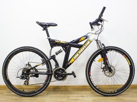 Велосипед 26 McKenzie M Hill 800 двопідвіс чорно білий хром 000024416 фото