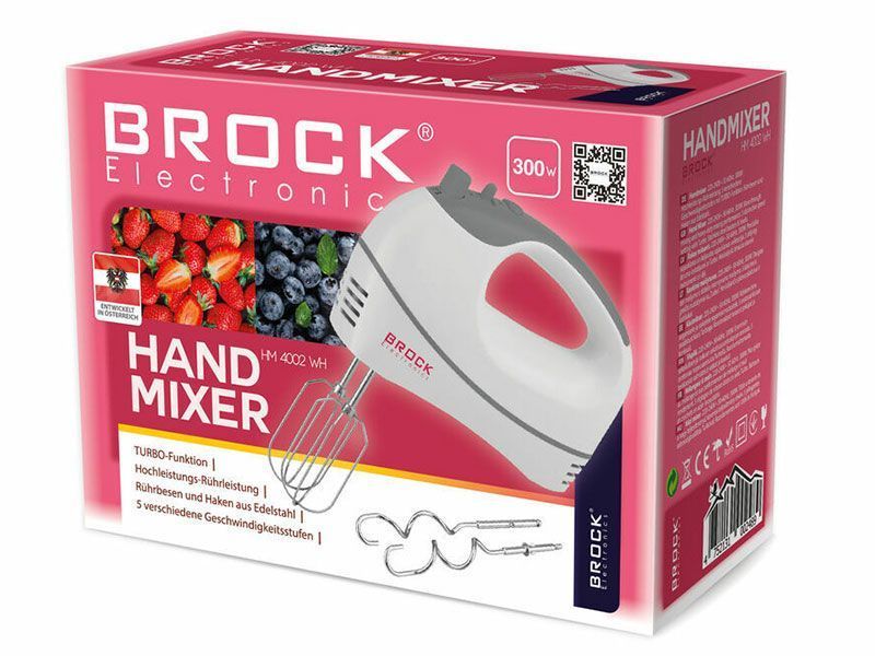 Миксер ручной Brock HM 4002 WH 300w White 000044972 фото