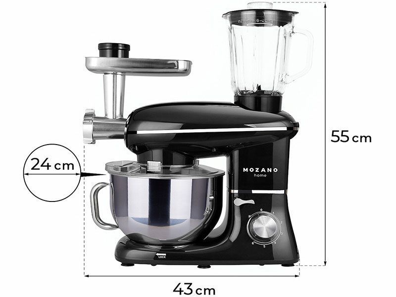 Кухонный комбайн 3в1 Mozano AGD ROB 02 2300w 6300 мл Black 000041184 фото