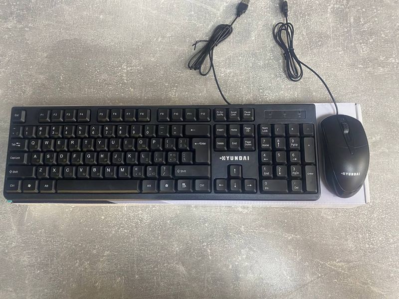 Комплект клавиатура и мышь проводной USB TRY HY 1001 черный 000048131 фото