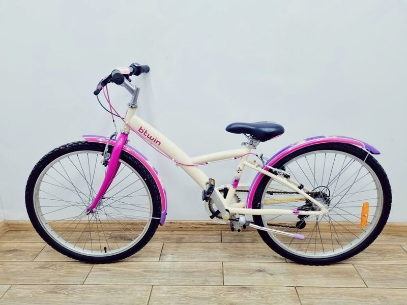 Велосипед 24 Btwin підлітковий білий хром 000038561 фото