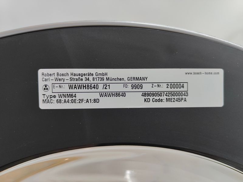 Стиральная машина Bosch Serie8 WAWH8640 21 2300W 8кг sn 9909200004 000053620 фото