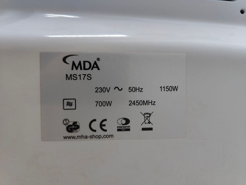 Микроволновая печь MDA MS17S 1150W 000052923 фото