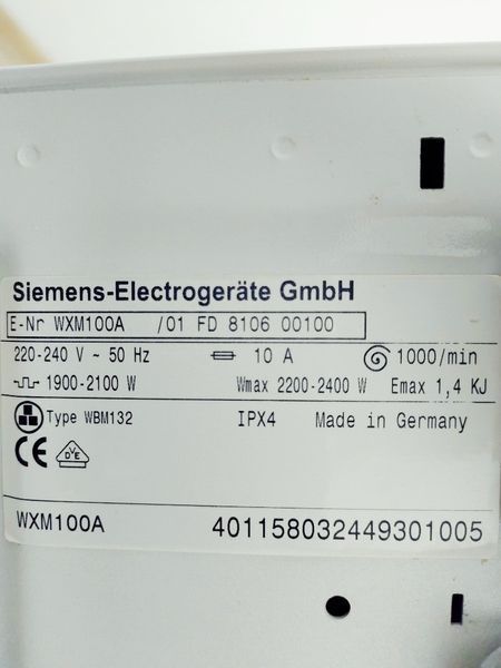 Стиральная машина Siemens WXM100A 01 000037143 фото