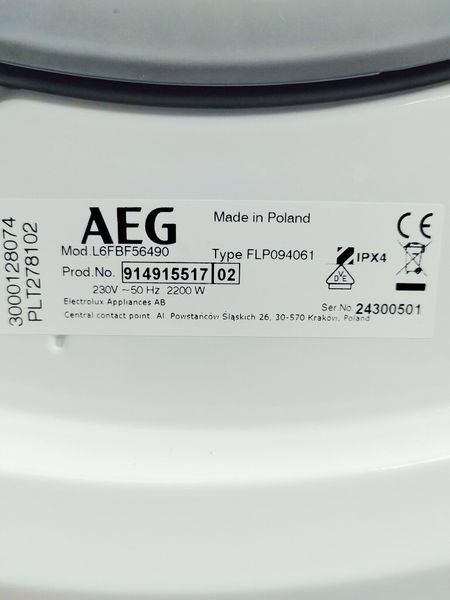 Стиральная машина AEG 6000 Series L6FBF56490 000040176 фото