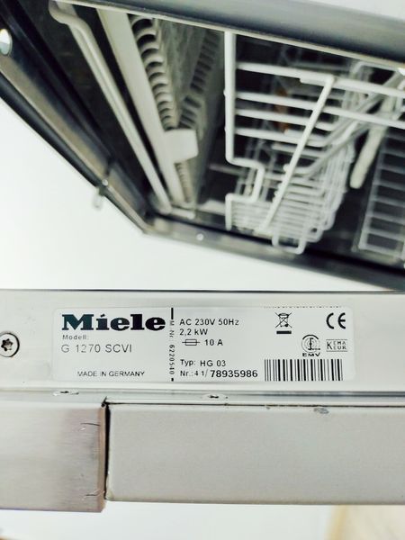 Посудомийна машина Miele G 1270 SCVI 2200w 12 персон sn 4178935986 000038329 фото
