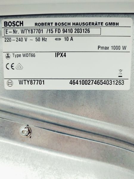 Сушильна машина Bosch HomeProfessional WTY87701 15 1000w 8 кг sn 9410 203126 000043385 фото