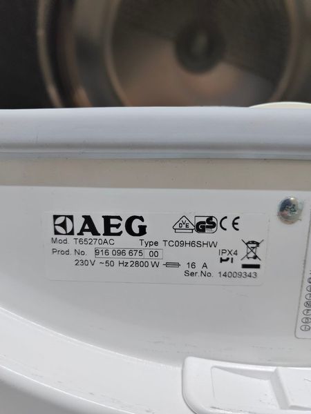 Сушильная машина AEG Protex T65270AC 2800W 7кг sn 14009343 000051430 фото