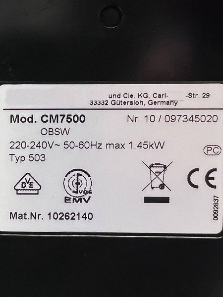 Кофемашина Premium CM 7500 000036957 фото
