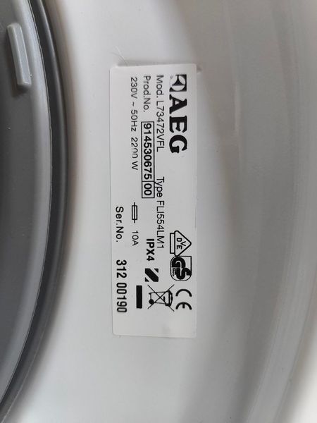 Пральна машина AEG L73472VFL 2200W 7кг sn 31200190 000051065 фото