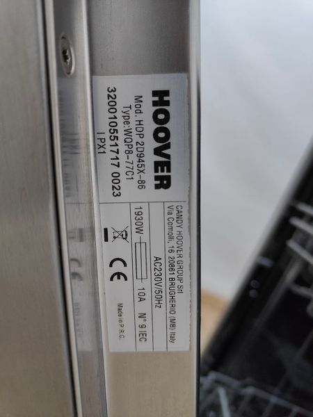 Посудомийна машина Hoover HOP20945X 1930W 10ком sn 3200105517170023 n550 000051481 фото