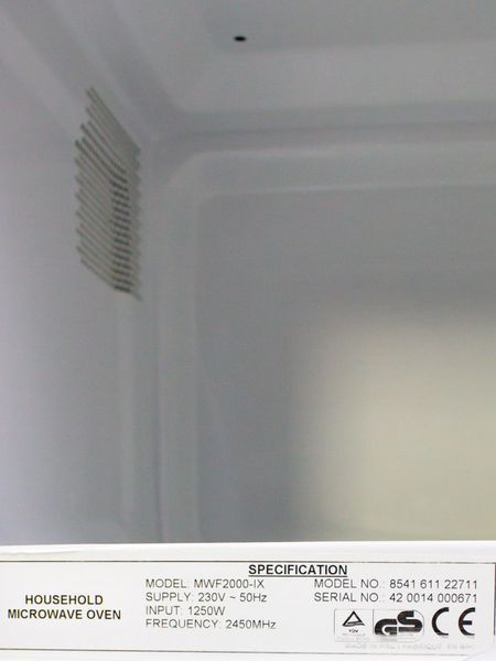 Мікрохвильова піч вбудована Functionica MWF2000 IX 1250w sn 420014000671 000024716 фото