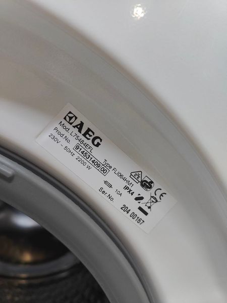 Пральна машина AEG L75484EFL 2200W 7кг sn 91453140900 000050097 фото