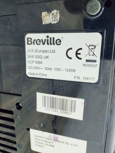 Кавоварка ріжкова Breville Prima Latte II VCF108X 1245w 000030608 фото