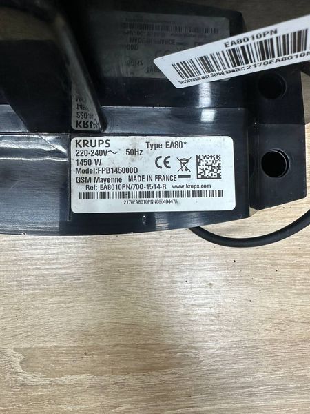 Кофемашина Krups FPB145000D 1450W sn 8040447A 000054683 фото