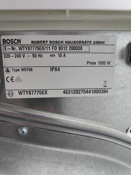 Сушильная машина Bosch HomeProfessional WTY87775EX 11 1000W 8кг sn 9312200038 000052027 фото