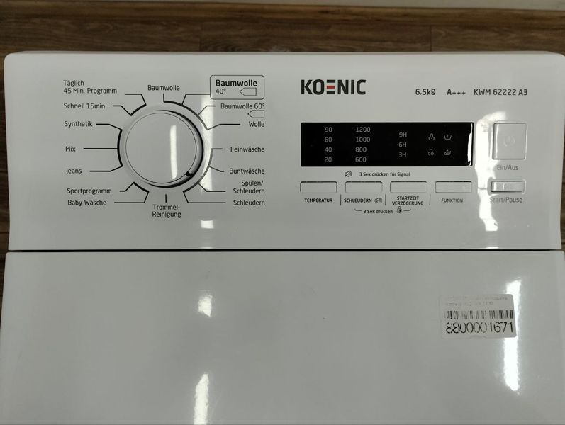 Стиральная машина вертикальная Koenic KWM 62222 A3 6.5 кг sn 202001511 000047118 фото