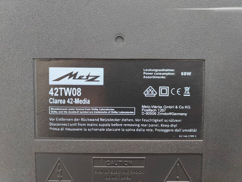 Телевизор 42 Metz 42TW08 68W Full HD Edge LED sn 6114417891 000053522 фото