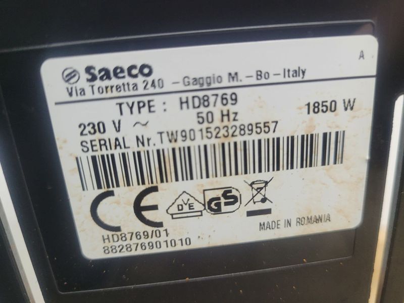 Кофемашина Saeco Moltio HD8769 1850w 000046095 фото