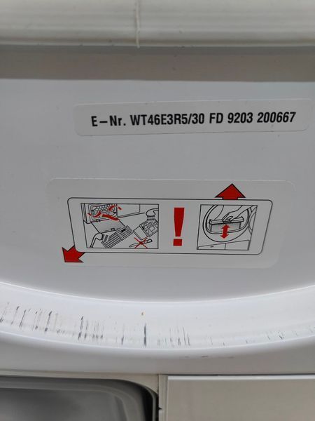 Сушильная машина Siemens WT46E3R530 2500W 6kg sn 9203200667 000050388 фото
