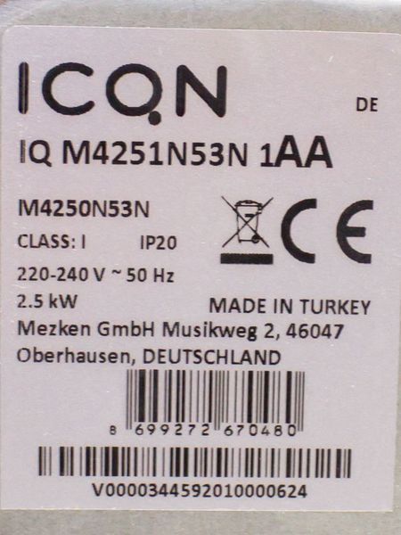 Електродуховка міні піч Icqn M4250N53N 2500w стік LPNHK067772052 130е 000030694 фото