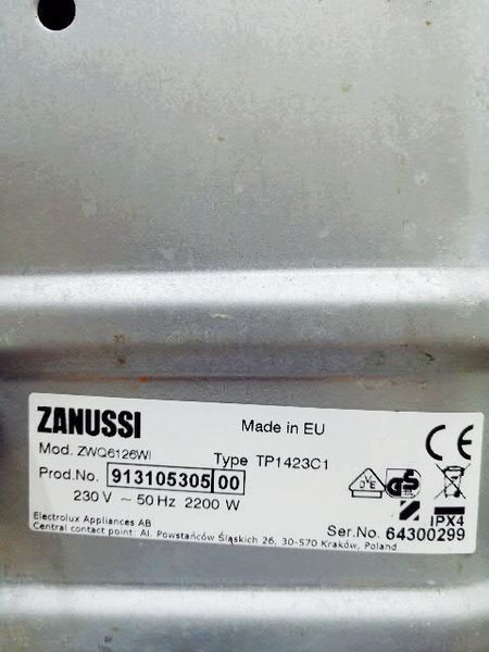Стиральная машина вертикальная Zanussi ZWQ6125WI 000034491 фото