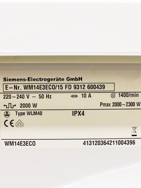 Стиральная машина Siemens IQ300 WM143E3ECO 15 000028872 фото