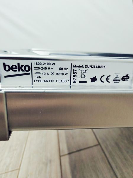 Посудомийна машина Beko DUN2643M0X 2100w 12 персон sn 2250245706_п 5 н 237 000042238 фото