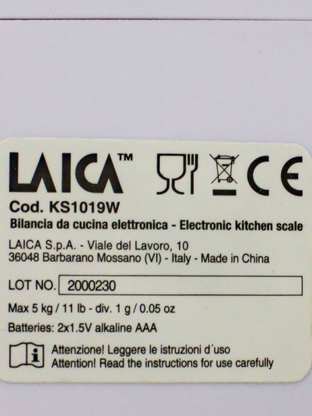 Весы кухонные Laica KS1019W 000034108 фото