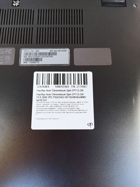 Ноутбук Acer Chromebook Spin CP713-2W 13.5 QHD бат 8:00 часов 000048832 фото