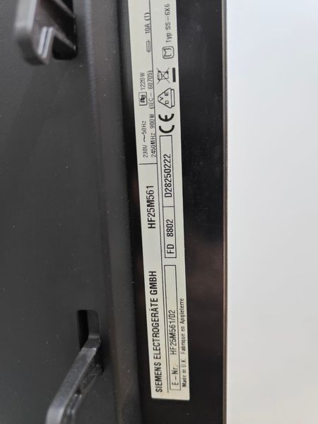Мікрохвильова піч Siemens HF25M561 900W sn 8802D28250222 n502 000050577 фото