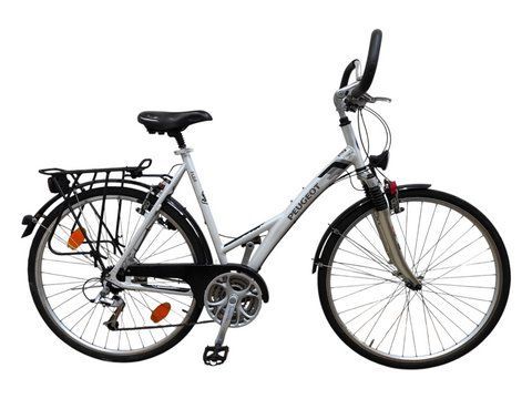 Велосипед 28 Peugeot дамка бело серый алюм 000053245 фото