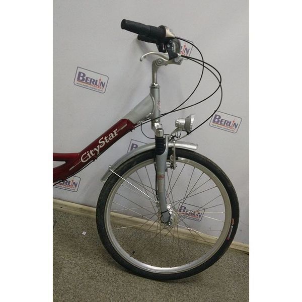 Велосипед 26 CITY STAR alu bike дамка красно серый алюм 000005083 фото