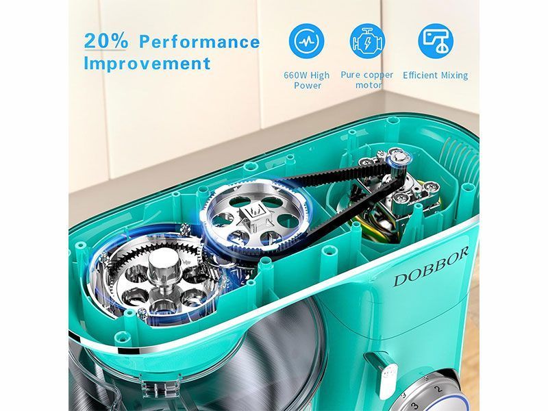 Миксер планетарный тестомес Dobbor SM 1553 1500w 8500 мл Aqua Sky 000043398 фото