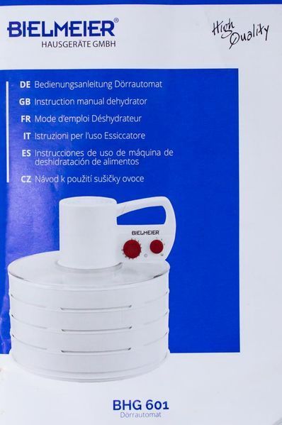 Дегідрататор Bielmeier BHG 601 700w новий LPNHE312763305 123е 000011621 фото