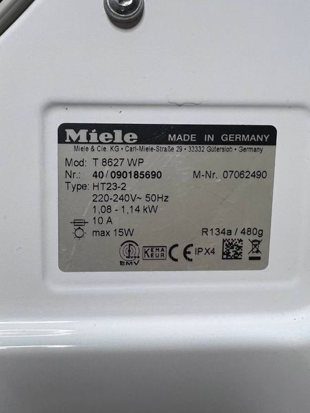 Сушильная машина Miele T 8627 WP 000038303 фото