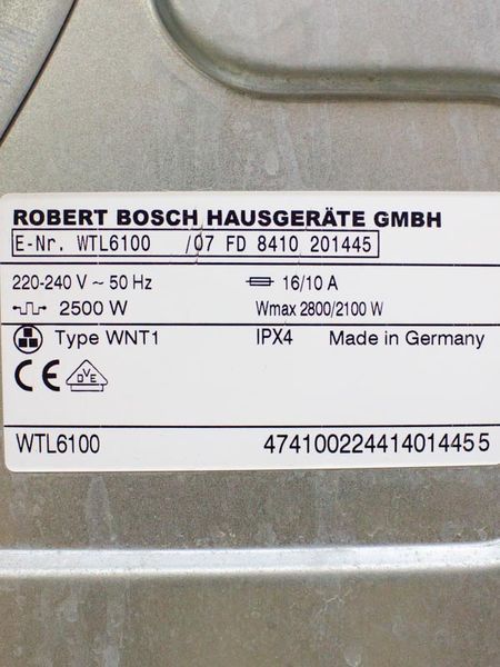 Сушильна машина Bosch Maxx WTL6100 07 2800w 6 кг sn 8410 201445 000028875 фото