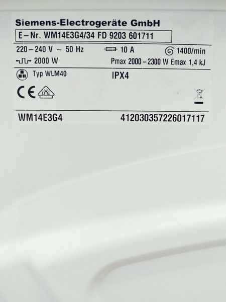 Стиральная машина Siemens IQ300 WM14E3G4 34 000044953 фото
