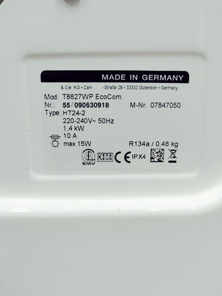 Сушильна машина Premium T8827WP EcoCom 1400w 7 кг sn 55090630918 000031824 фото