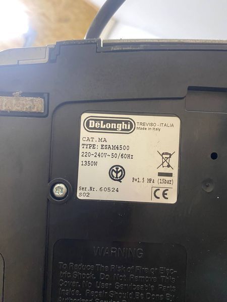Кофемашина Delonghi Magnifica Pronto cappuccino ESAM 4500 1350W sn 60524 000048213 фото