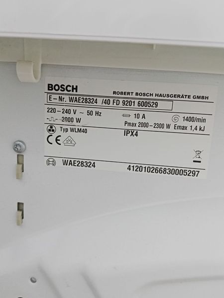 Стиральная машина Bosch WAE28324 2300W 6кг sn 9201600529 000051063 фото