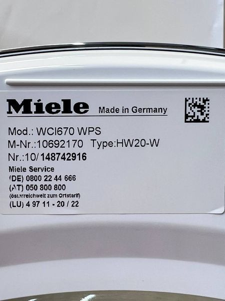 Стиральная машина Miele WCI670 WPS 000040196 фото