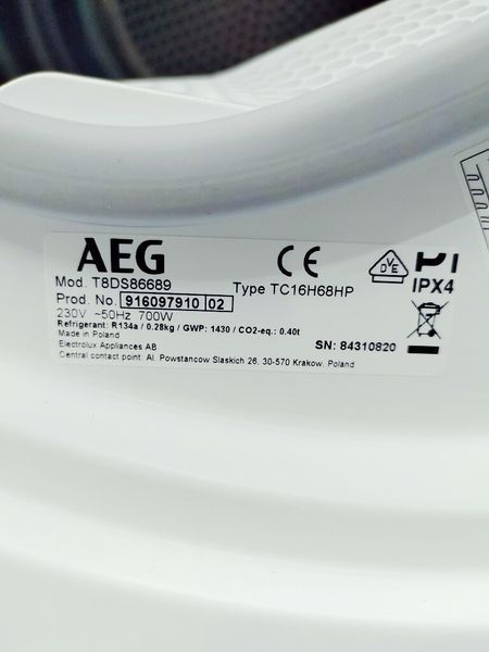 Сушильная машина AEG 8000 Series T8DS86689 000042346 фото