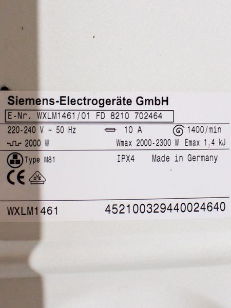 Стиральная машина Siemens WXLM1461 01 000031351 фото