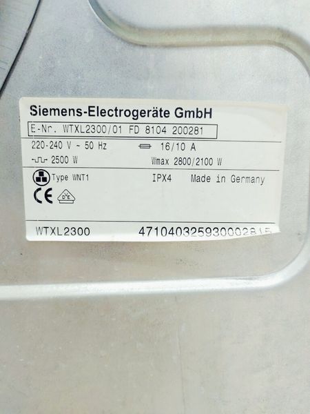 Сушильна машина Siemens WTXL2300 01 2800w 7кг sn 8104 200281 000039605 фото