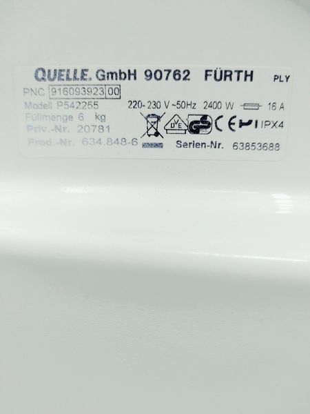 Сушильна машина Privileg SoftWool P542255 2400w 6 кг sn 63853688 000044287 фото