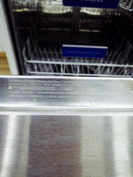 Посудомийна машина Siemens SN436S00KE 12 2400w 12 персон sn 9907 00231 000031774 фото