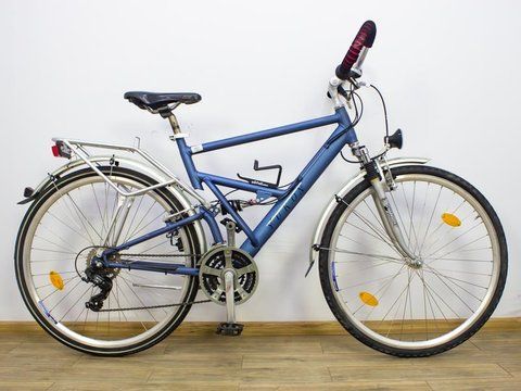 Belosiped 28 Yucon Lastrada двопідвісний синій алюїний 000019479 фото