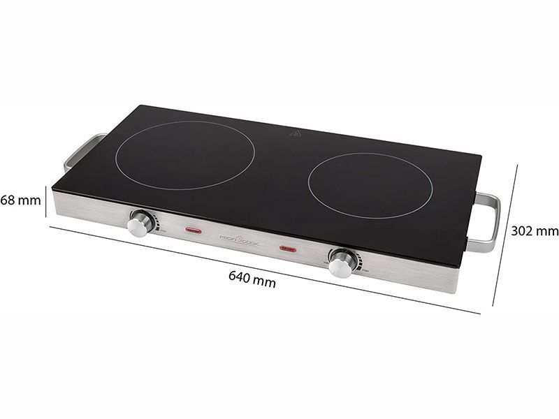 Плита электрическая настольная Profi Cook PC DKP 1211 2800w 2 конфорки 000038436 фото